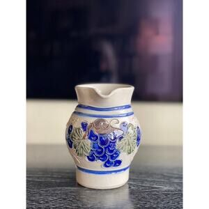 Handarbeit Studio Pottery, Germany, Salt Glaze Pitcher Vase, Signed
